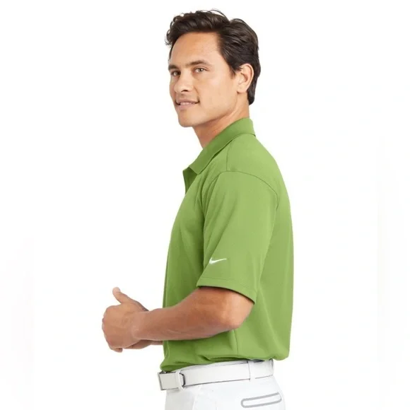 Nike Golf Tech Basic Dri-FIT Polo Mens Large Green Athletic Preppy Casual