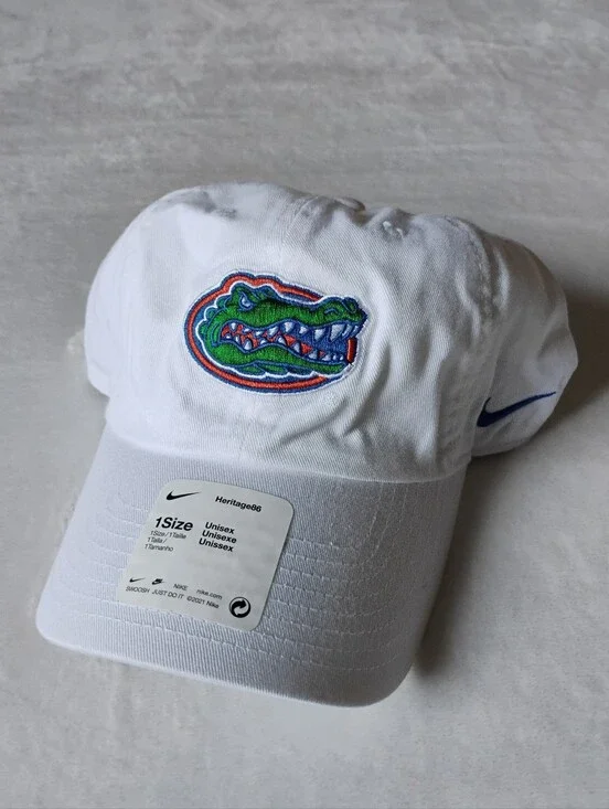 NWT Florida Gators White Hat | Nike Brand Relaxed Fit | OSFA