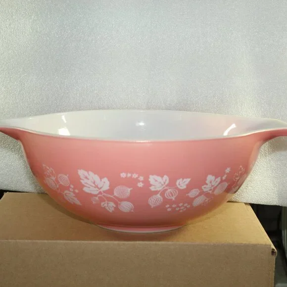 Pyrex Pink Gooseberry Cinderella Mixing Nesting Bowl 4 Qt #444 Vtg - Near Mint