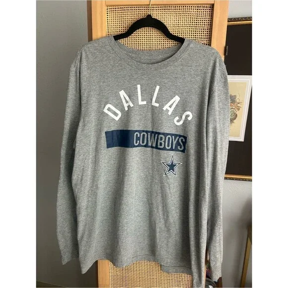 Nike Dallas Cowboys Long Sleeve Shirt XL Gray NFL Football Tee