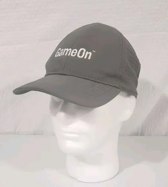 Game On Nike Hat Adult Gray Strap Back Cap Golf Legacy 91 Dri Fit