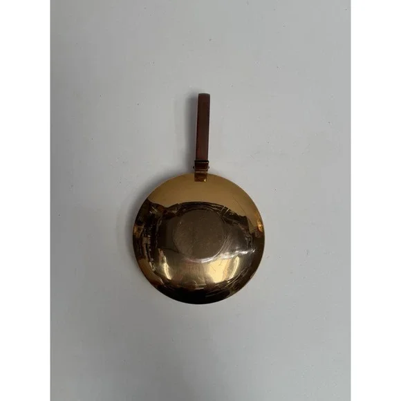 VTG MID‎ CENTURY SAXTON INC CALIFORNIA Copper PAN W/ ATTACHED LID WOODEN HANDLE