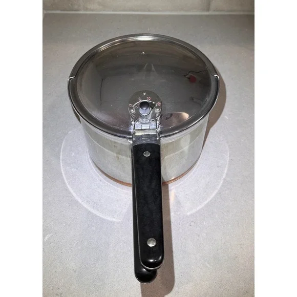 Vintage Revere Ware Pressure Cooker 4 Qt. Pot Copper Clad Bottom 1801
