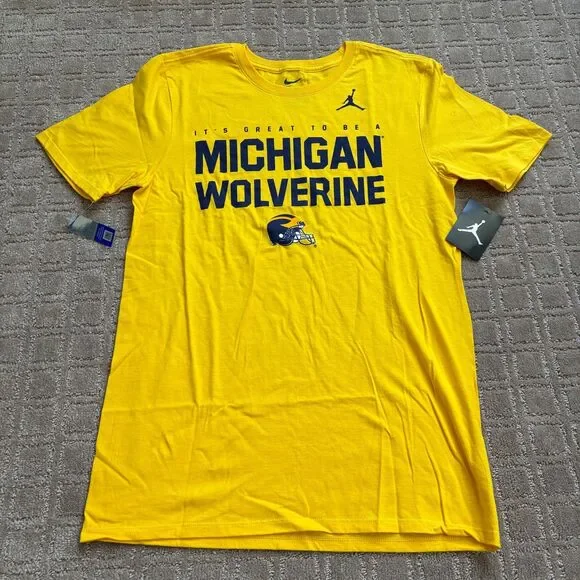 Michigan Wolverines Football 2018 Season T Shirt Mens Small Jordan Nike U of M