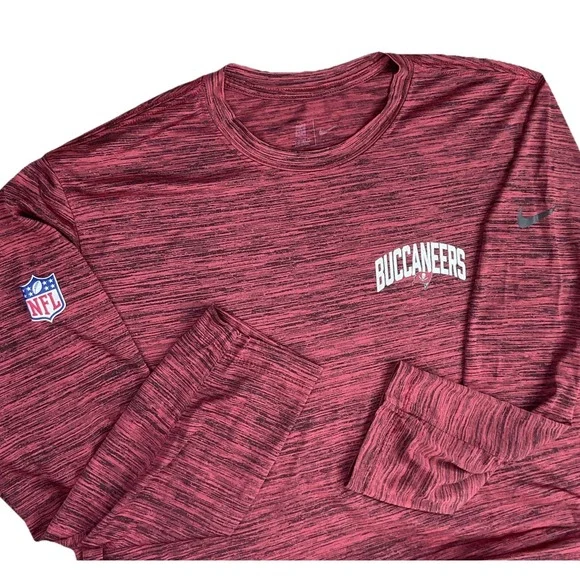 Nike Tampa Bay Buccaneers T-Shirt Men Sz XL Onfield Long Sleeve Tee Graphic Logo