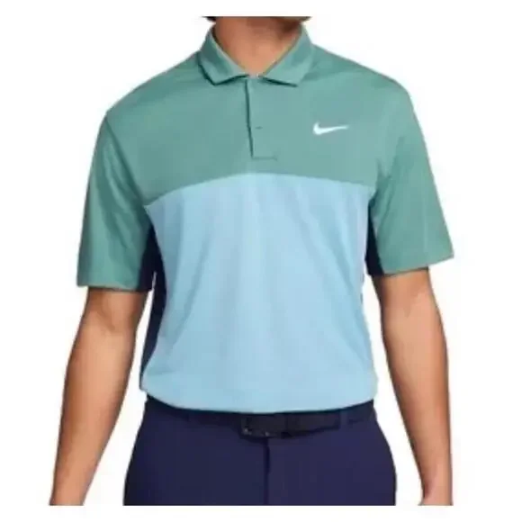 $68 NIKE Men's Dri-Fit Victory Color-Block Golf Polo Shirt Size S FQ1114