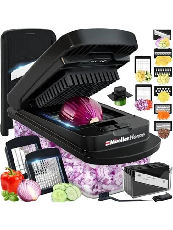 Pro-Series 10-in-1, 8 Blade Vegetable Chopper, Mandoline Slicer,