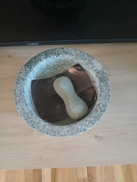 Authentic Guacamole Granite Mortar Bowl- Gray