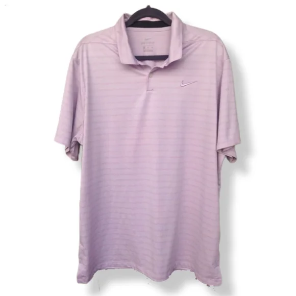 Men's Nike Dri-FIT polo shirt XXL short  sleeve light purple Dri-Fit golf shirt