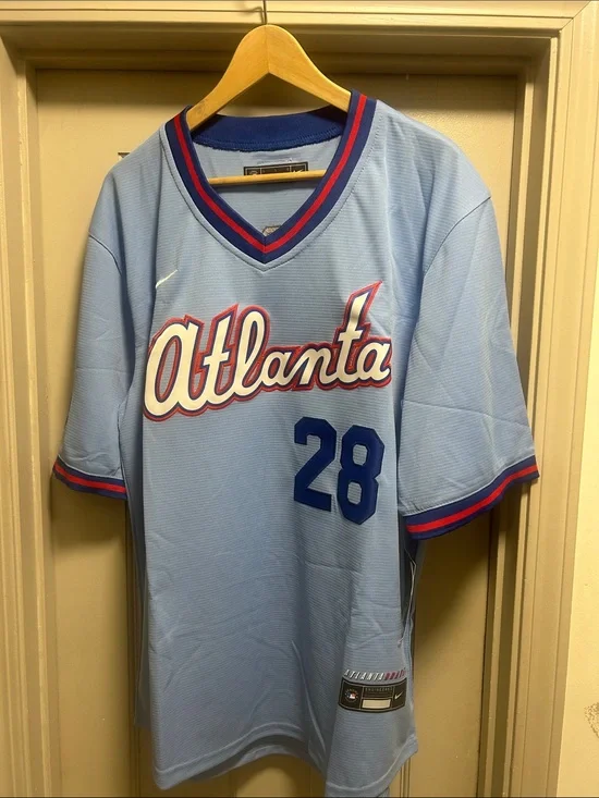 Atlanta Braves City Connect Olson #28 Light Blue Jersey