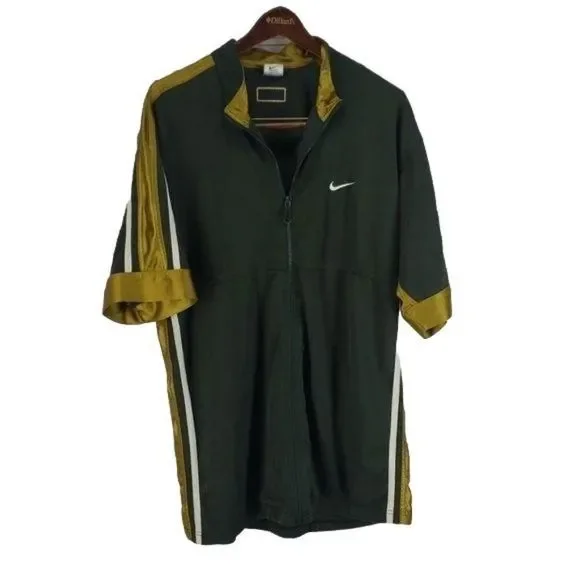 Nike Air Basketball Army Green Zippered Mens Size‎ Large Pullover