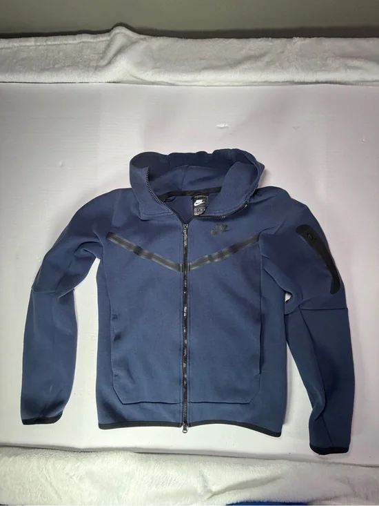 Nike Navy Blue Zip Hoodie with Hood