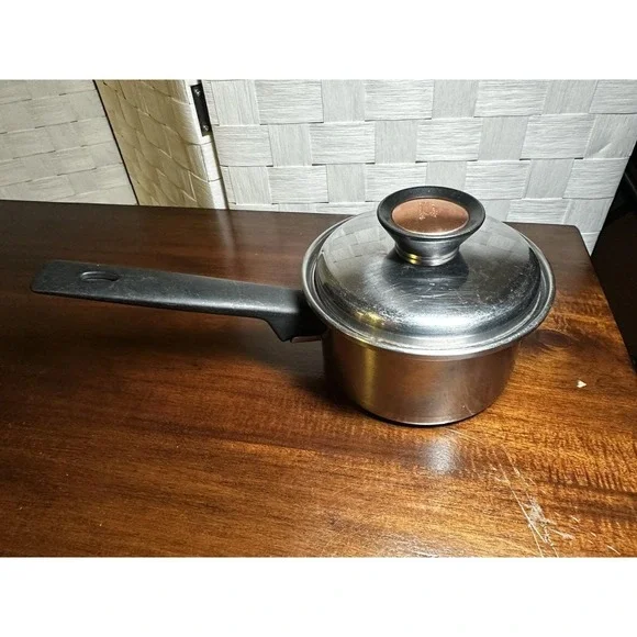 Vintage Revere Ware 1 Qt Saucepan Mary Dunbar Copper Signature Lid MCM - RARE