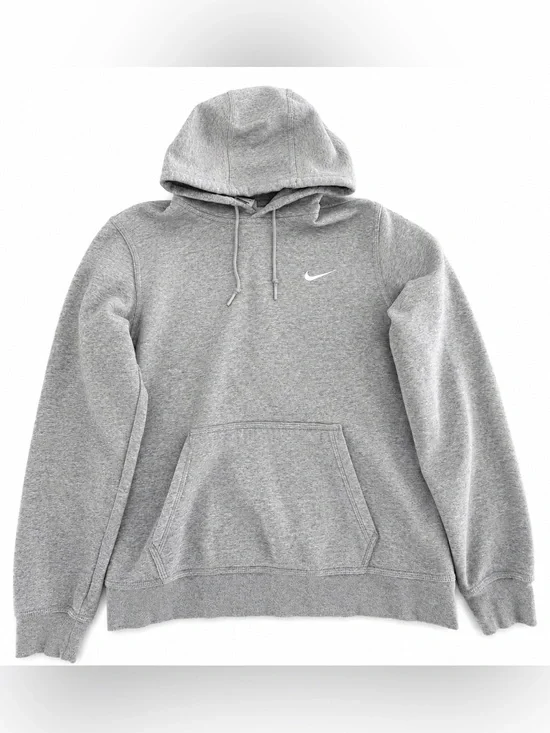 Nike Gray Pullover Hoodie with White Swoosh
