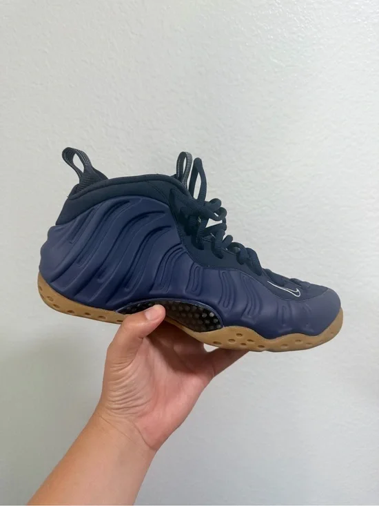 Nike Navy Foamposite with Gum Outsole