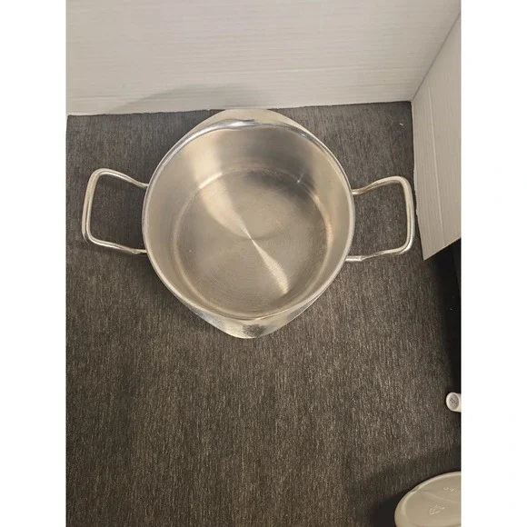 Krona Norpro USA 3 Qt Stainless Steel Stockpot Double Handle Silver Cookware