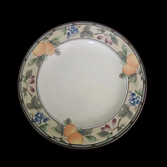 Mikasa Intaglio Garden Harvest CAC29 Salad Plates Set of 4 Fruit Border
