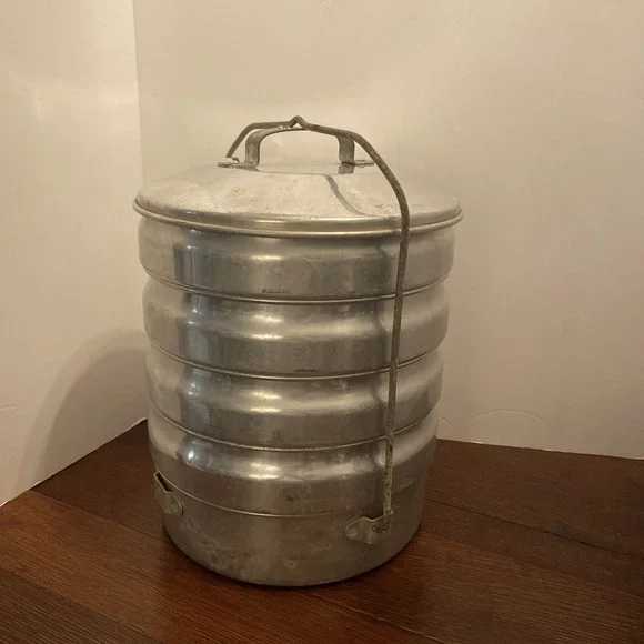 Vintage‎ Buckeye Aluminum 5 Tier Lunch Pie Camping Carrier Mardigian Product USA