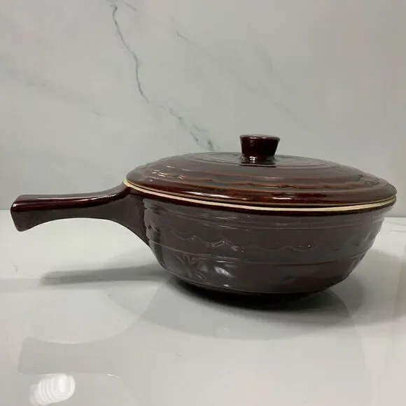 VINTAGE MCM MARCREST Daisy & Dot Western Stoneware Casserole Dish