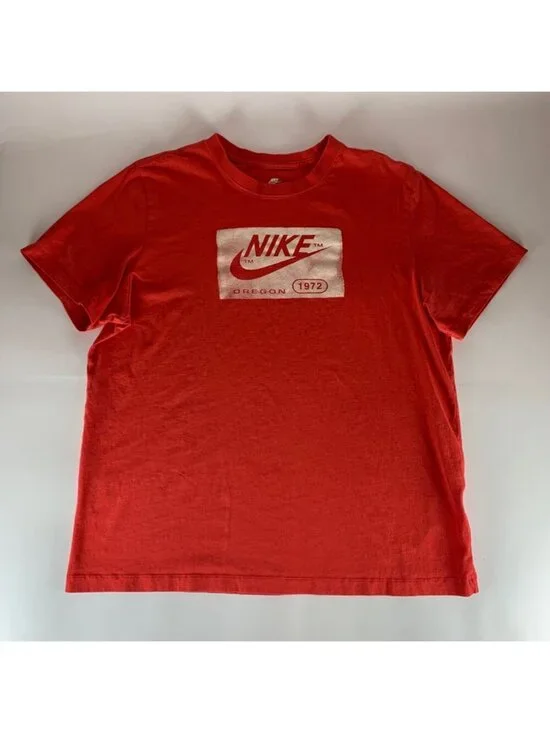 Nike Red Orange Oregon 1972 Short Sleeve Crewneck Shirt Mens XL DR8027-696