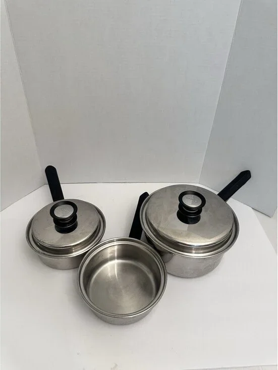 5pc Amway Queen Stainless Steel 18/8 cookware
