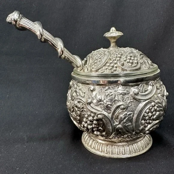 Raimond Silver‎ Plated Mustard Pot /Jam Jar Made In Japan, Vintage