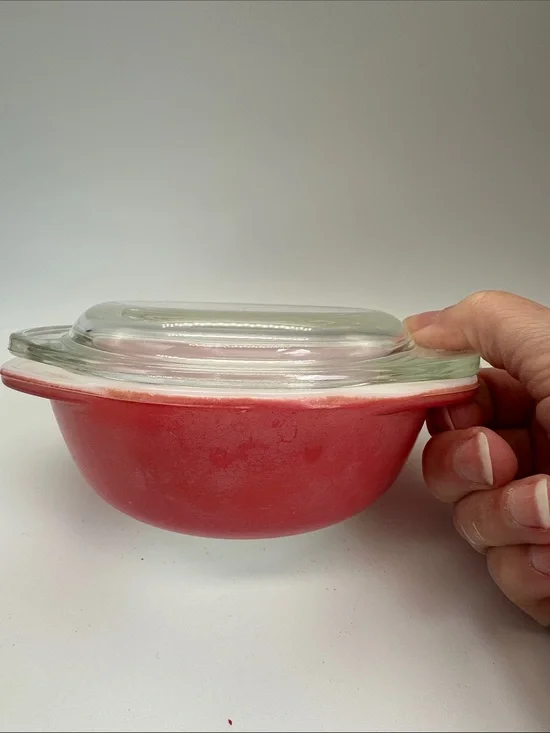 Vintage Pyrex #080 Flamingo Pink 1950s 8 oz Individual Casserole w/ lid 🦩