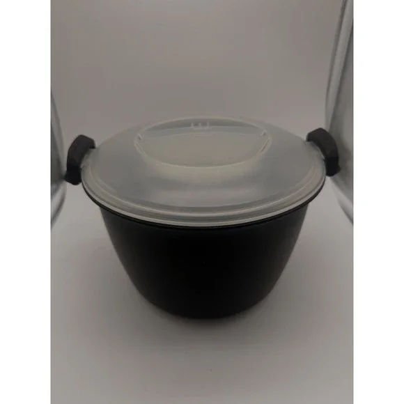 Pampered Chef‎ Rice Cooker Plus Black Microwave Steamer 3 Quart 2779 Made in USA