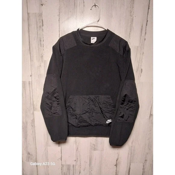 Nike Sportswear Mens Large Hybrid Fleece Pullover Crew Neck Sweater DD4854-010