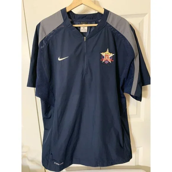Nike 2011 Texas League All Star Game Baseball‎ Blue Field Shirt Mens L Storm Fit
