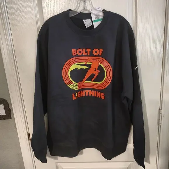 Rare Nike Bolt of Lightning Sweatshirt XL Black