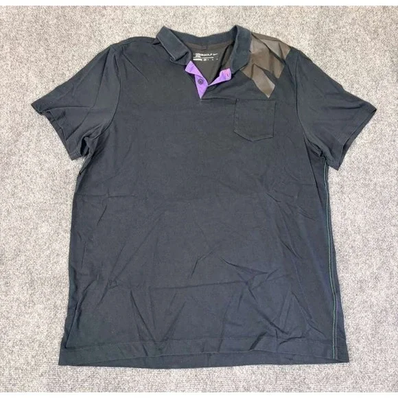 Nike Golf Sport Men's XL Black Short Sleeve Polo Shirt Pocket‎ Logo
