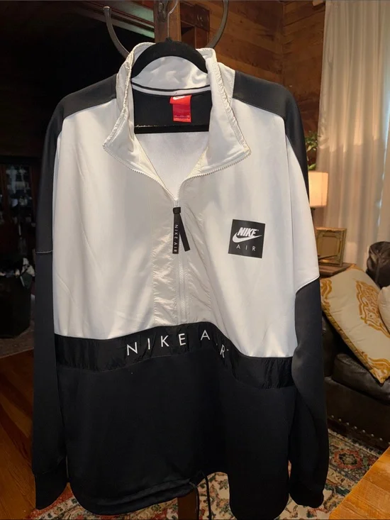 Nike Black and White Colorblock Pullover with Red Tag