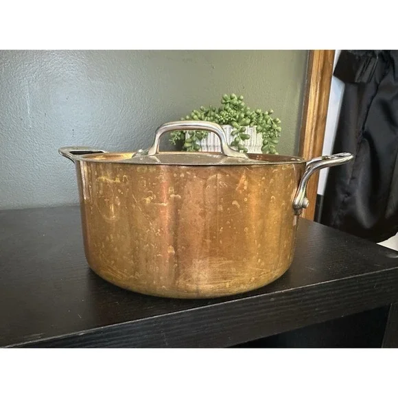 Vintage All Clad Copper Pot‎ Cookware 8