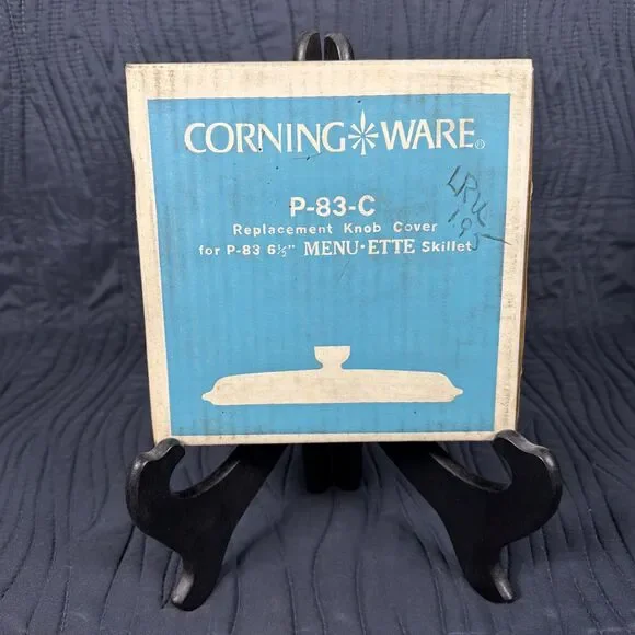 NOS Vintage Corning Ware P-83-C Replacement Glass Lid Cover for P-83 Skillet