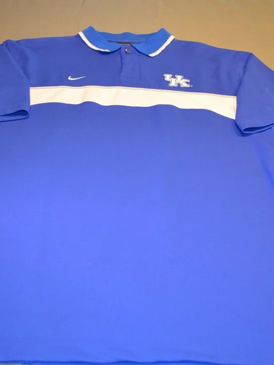 Nike University of Kentucky Polo, Blue & White, Size XL