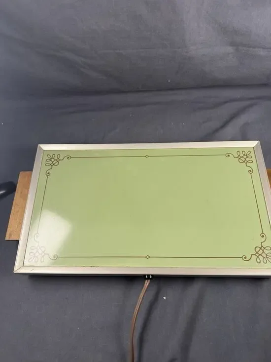 Vintage Cornwall 1974 Hot Electric Tray Warming Plate, USA, AVOCADO