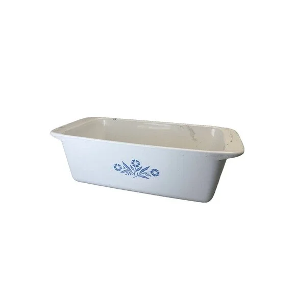 CorningWare Blue Cornflower P-315 Loaf Pan 2 Quart 9x5x3 Vintage USA GUC