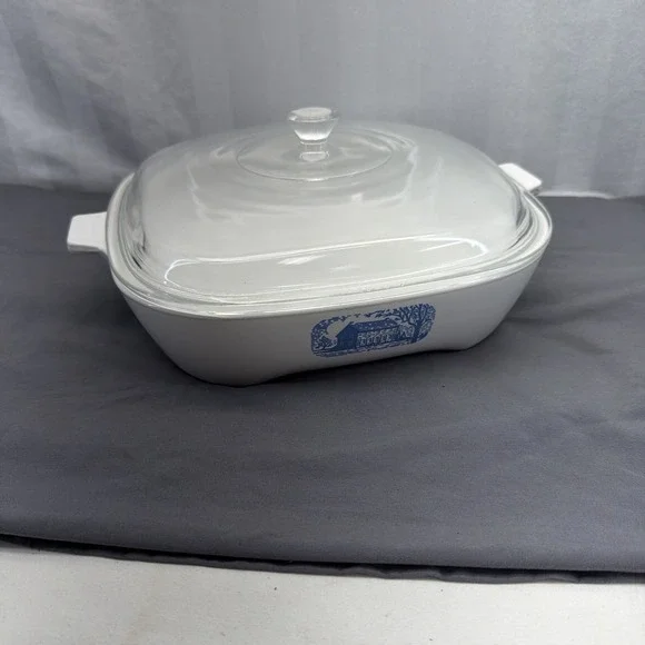 Corning Ware Browning Skillet For Amana Radarange Microwave Oven With Glass Lid