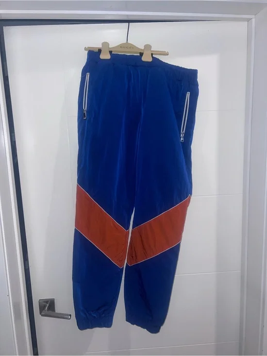 Gucci Royal Blue and Orange nylon track pants