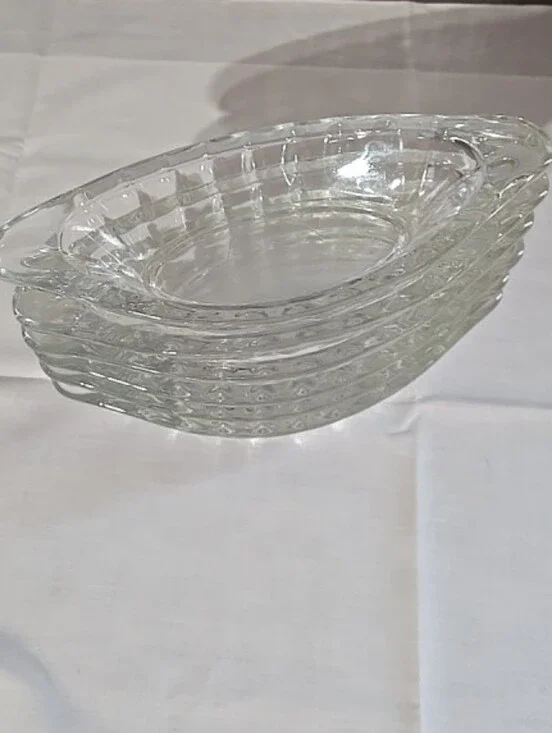 Clear Glass Decorative Dishes - Set of 6
