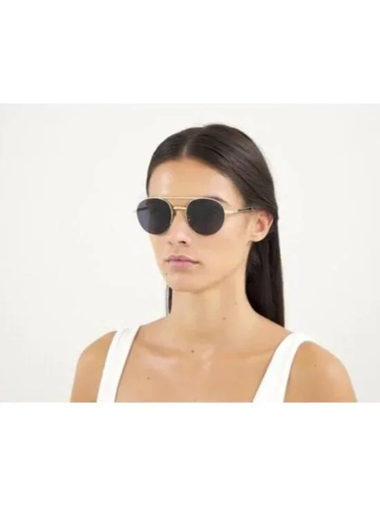 Gucci GG0984S 002 Round Unisex Sunglasses - Gold / Brown