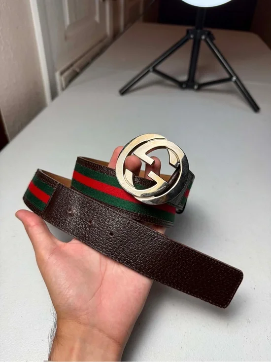 Authentic Gucci Belt. Red and Green