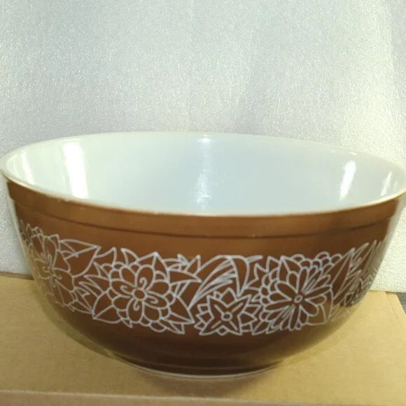 Vintage PYREX Mixing Nesting Bowl Woodland Brown #403 2.5 Liter Replacement EXC!