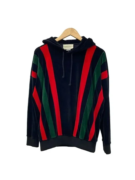 Gucci Hoodie XS Black Red Green Long Sleeve Sherry