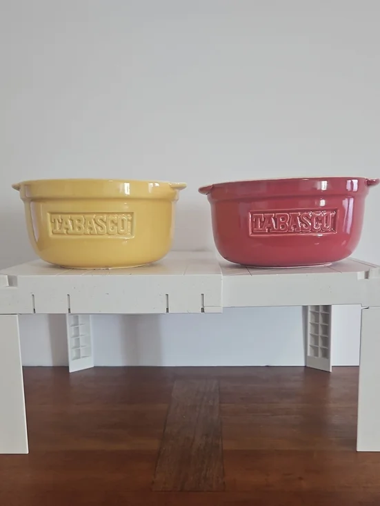 Tabasco Yellow and Red Ceramic Prep Bowls - Set of 2