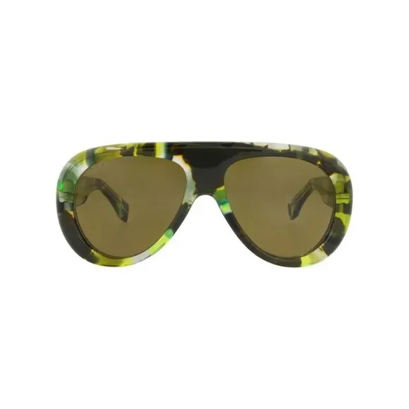 Gucci Aviator-Frame Recycled Acetate Sunglasses Green Mens