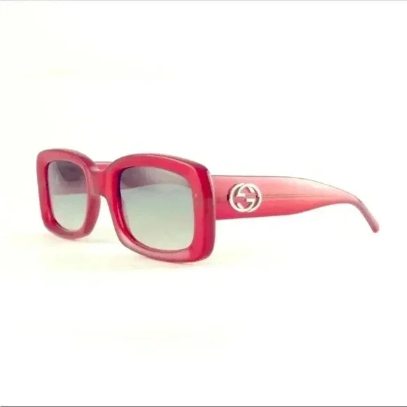 Rare Vintage Authentic Gucci GG 2407/S 3BY Cherry 51mm Gray Gradient Sunglasses