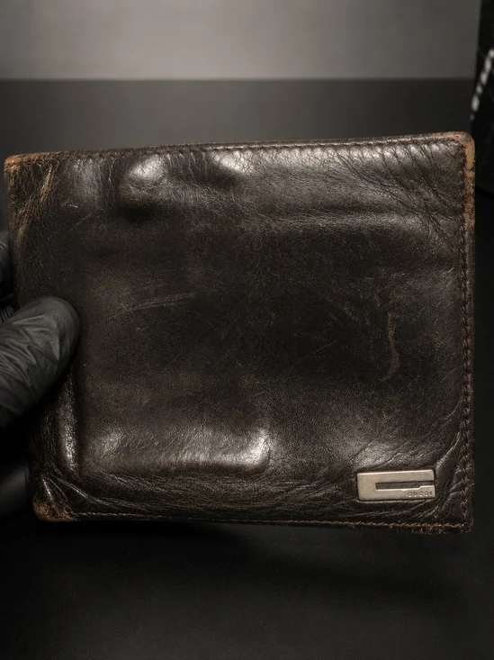 Vintage Gucci Brown Leather Bifold Wallet | Made in Italy | Early 2000s