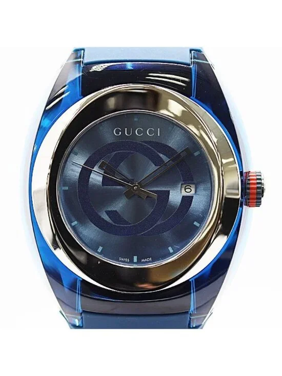 Gucci And Sync 137.1 Quartz Date Blue Dial Watch